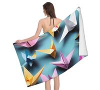 Tamiger Origami Paper Cranes Print Bay beach towel Oversized Bath Towel 52x32 in Highly Absorbent Quick Dry Soft