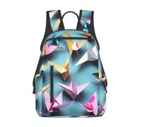 Tamiger Origami Paper Cranes Print Unisex Lightweight Backpack Water-Resistant Travel Casual Bag Commuting Daypack