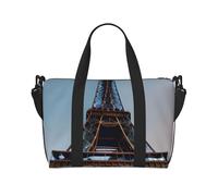 Tamiger Paris Eiffel Tower Print Hand Travel Bag Adjustable Lightweight Weekend Casual Sling Bags Tote Vacation Gym