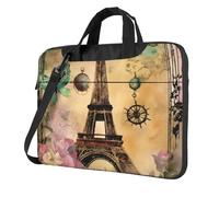 Tamiger Paris Eiffel Tower Print Stylish Laptop Bag Portable Notebook Case Business Office Commute Weekend Trips