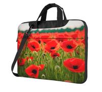 Tamiger Poppy Flowers Vivid Petals Print Stylish Laptop Bag Portable Notebook Case Business Office Commute Weekend Trips