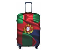 Tamiger Portuguese Flag Print Universal Travel Suitcase Cover Luggage Protector Elastic Lightweight Reusable