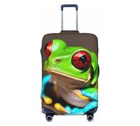 Tamiger Red Eyes Tree Frogs Print Elastic Washable Baggage Protector Universal Suitcase Cover Travel Luggage Cover