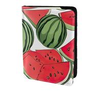 Tamiger Red Watermelon Print 5.5in Passport Travel Document Wallet Unisex Gift for Vacations Business Trips