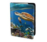 Tamiger Sea Turtles Print 5.5in Passport Travel Document Wallet Unisex Gift for Vacations Business Trips