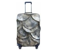 Tamiger Silver Fish Scale Print Stretch Universal Suitcase Cover Luggage Protector Elastic Travel Accessory Storage