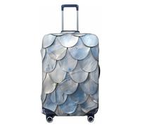 Tamiger Silver Fish Scale Print Stretch Universal Suitcase Cover Luggage Protector Elastic Travel Accessory Storage