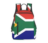 Tamiger South African Flag Print Unisex Lightweight Backpack Water-Resistant Travel Casual Bag Commuting Daypack