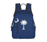 Tamiger South Carolina Flag Print Unisex Lightweight Backpack Water-Resistant Travel Casual Bag Commuting Daypack