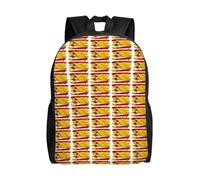 Tamiger Spanish Flag Print Unisex Backpack For Office Travel Hiking Daily Commutes Outdoor Adventures Bag