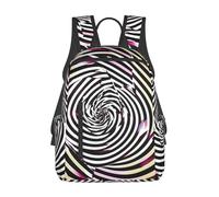 Tamiger Spiral Optical Illusion Gif Print Unisex Lightweight Backpack Water-Resistant Travel Casual Bag Commuting Daypack