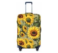 Tamiger Spring Sunflowers Flowers Print Stretch Universal Suitcase Cover Luggage Protector Elastic Travel Accessory Storage