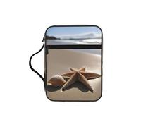 Tamiger Starfish Seashell Sandy Beach Print Bible Storage Bag Scripture Holder Religious Organizer Christian Gift Accessory