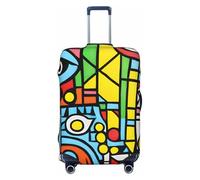 Tamiger Striped Abstract Colorful Print Elastic Washable Baggage Protector Universal Suitcase Cover Travel Luggage Cover
