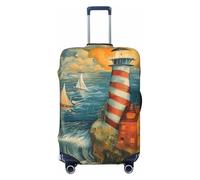 Tamiger The Seaside Lighthouse Print Elastic Washable Baggage Protector Universal Suitcase Cover Travel Luggage Cover