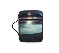 Tamiger UFO At Night Print Bible Storage Bag Scripture Holder Religious Organizer Christian Gift Accessory