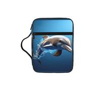Tamiger Unique 3D Animal Dolphin Print Bible Storage Bag Scripture Holder Religious Organizer Christian Gift Accessory