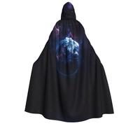 Tamiger Universe Planet Print Women Men 190cm Hooded Carnival Cape Cosplay Cloak Costume Themed Events Festival