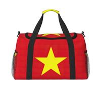 Tamiger Vietnamese Flag Print Hand Travel Bag Lightweight Portable Carry-On Versatile Foldable Shoulder Tote