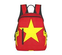 Tamiger Vietnamese Flag Print Unisex Lightweight Backpack Water-Resistant Travel Casual Bag Commuting Daypack