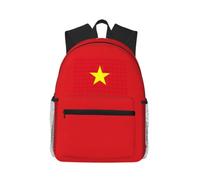 Tamiger Vietnamese Flag Print Unisex Lightweight Casual Comfort Backpack Daily Work Travel Hiking Commuting