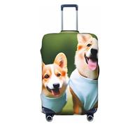 Tamiger Wearing Clothes Corgi Dogs Print Elastic Washable Baggage Protector Universal Suitcase Cover Travel Luggage Cover