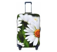 Tamiger White Daisy Flowers Print Elastic Washable Baggage Protector Universal Suitcase Cover Travel Luggage Cover