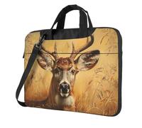 Tamiger Wild Deer Print Stylish Laptop Bag Portable Notebook Case Business Office Commute Weekend Trips