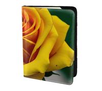Tamiger Yellow Rose Print 5.5in Passport Travel Document Wallet Unisex Gift for Vacations Business Trips