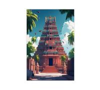 Tamil Nadu Poster, Madurai, India Art Canvas Poster Bedroom Decor Landscape Office Room Decor Gift 08x12inch(20x30cm)