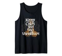 Tamil Pride Sri Lanka Keep Calm and Say Vanakkam Tank Top
