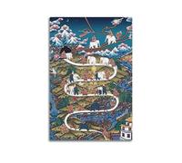 Taming The Elephant Mind Tibetan Buddhist ThangkaClassic Aesthetic Poster Decorative Painting Canvas Wall Art Living Room Poster Bedroom PaintingUnframe-style 24x36inch(60x90cm)
