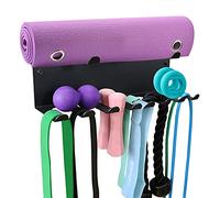 Tamisom 2 Tier Multi-Purpose Storage Rack Resistance Bands Rack Gym Storage Rack Fitness Bands Rack Heavy Duty Rack for Resistance Bands, Straps, Jump Ropes, Foam Rollers, Chains, Weight Belts, Tools