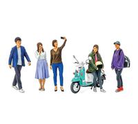 Tamiya 1/24 Cars - 1/24 Campus Friends II (Scooter & 5 Figures) - 24356