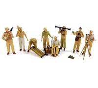 TAMIYA 300035343-1:35 Figure Set DAK Luftwaffe Artillery, Faithful Replica, Plastic Kit, Crafts, Model Kit, Assembly, Unpainted