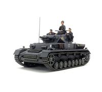 TAMIYA 35374-000 1:35 German Panzerkampfwagen IV Version F L24/75 mm, Model Kit, Plastic Kit, Assembly Kit, Detailed Replica, Unpainted, Grey