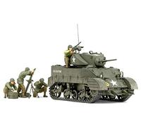 Tamiya 300035313 Model Tank WWII US M5A1 Light Panzer with Mortar 1:35, Grün
