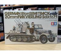 Tamiya Plastic Model Kit German Sd.Kfz.7/1 1/35 Scale 8t Half-Track with 20mm Flakvierling Ltd