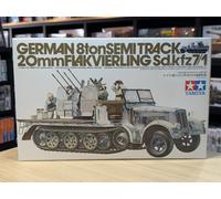 Tamiya Plastic Model Kit German Sd.Kfz.7/1 1/35 Scale 8t Half-Track with 20mm Flakvierling Ltd