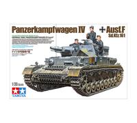 TAMIYA 35374-000 1:35 German Panzerkampfwagen IV Version F L24/75 mm, Model Kit, Plastic Kit, Assembly Kit, Detailed Replica, Unpainted, Grey