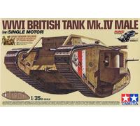 Tamiya 1/35 WWI BRITISH TANK Mk.IV MALE w/SINGLE MOTOR # 30057 - Plastic Mode...