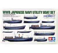 Tamiya 1/350 WWII Japanese Navy Utility Boat Set Model Kit #78026