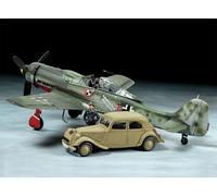 Tamiya 1/48 1:48 Fw190 D-9 JV44 Aircraft & 11CV Staff Car Set 25213 SCALE MODEL