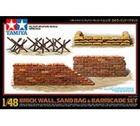 Tamiya 1/48 Brick/Sandbag/Barricade Set -32508 Military Model Kit