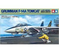 1:48 Gruman F-14A Tomcat with Carrier Launch model kit by Tamiya