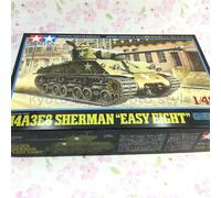 Tamiya TAM32595 Fahrzeug 32595-1:48 US M4A3E8 Sherman Easy Eight, Model, Plastic, Detailed Replica, Assembly Kit, Unvarnished