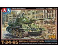 TAMIYA 32599-000 TAM32599 1:48 Rus. with Pz. T-34/85, Model Building, Plastic Kit, Crafts, Hobby, Gluing, Plastic Kit, Dark Green