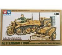 Tamiya 1/48 scale WW2 German Kettenkraftrad w/cart & Goliath
