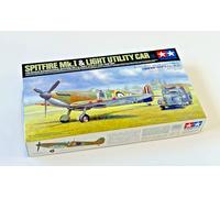 Tamiya 1/48 Supermarine Spitfire Mk.I W/Light Utility Car 10Hp Set Kit #25211