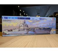 TAMIYA 77514 Vehicle 1:700 US Enterprise Aircraft Carrier WL, Model Building, Plastic Kit, Crafts, Hobby, Gluing, Plastic Kit, Multicoloured, S